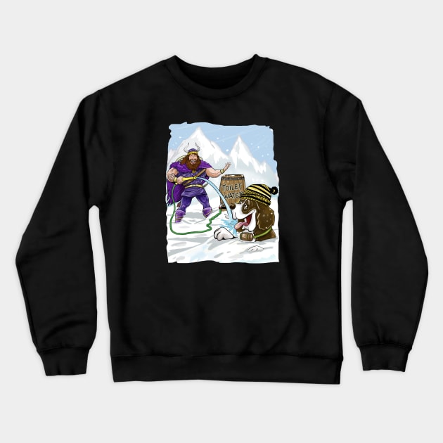 Minnesota Vikings Fans - Kings of the North vs Saintly Slurpers Crewneck Sweatshirt by JustOnceVikingShop